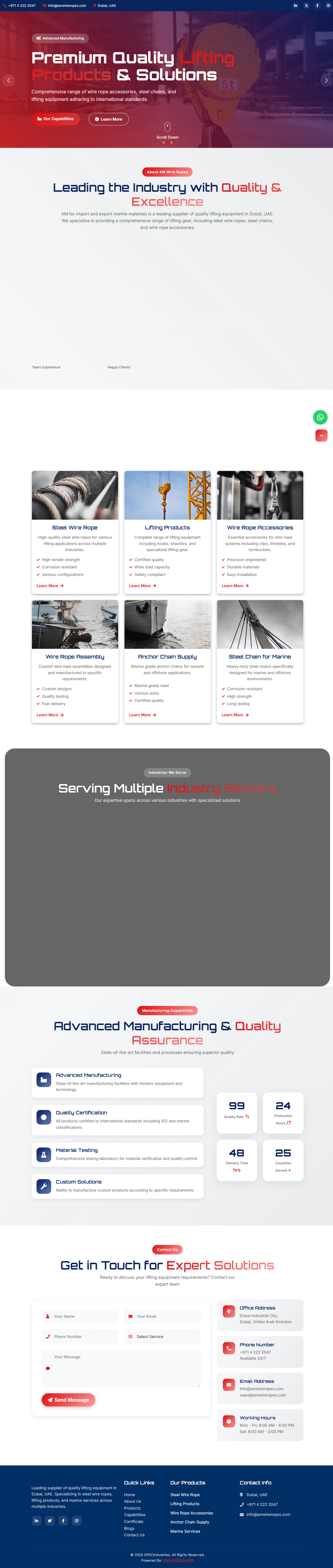 لقطة موقع AM Wire Ropes